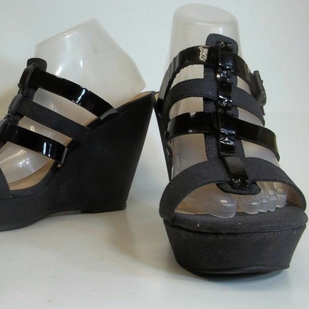 Joe’s Jean women shoes Evana Black Textile Wedge